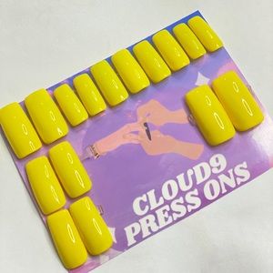 Square neon yellow pressons